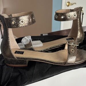 White House Black Market Bronze pSandals